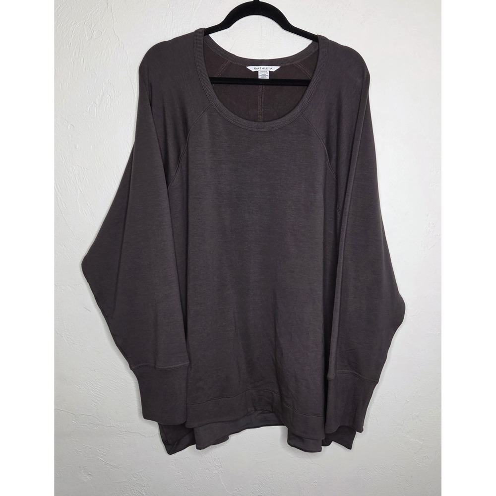 *NEW w/Tags Athleta Coaster Luxe Recover Sweatshirt Women's Size 3X Brown Soft